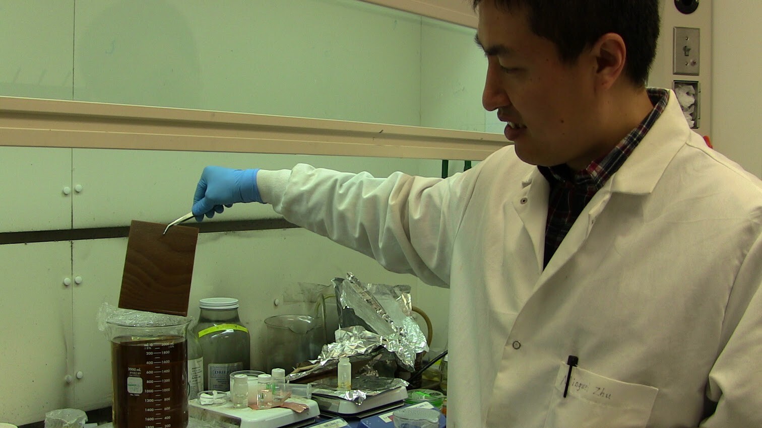 Researchers at the University of Maryland developed the mateirial by removing a molecule from its makeup called lignin