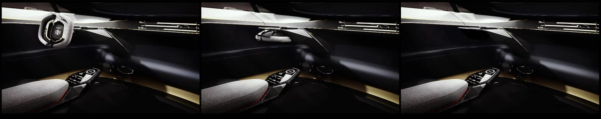 The Lagonda Vision Concept's steering wheel retracts away