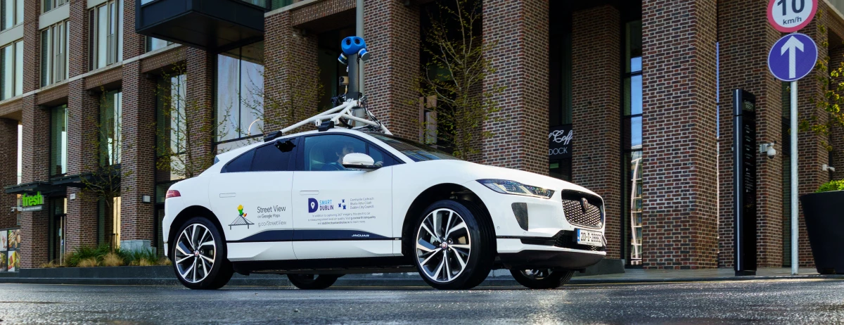 Google has teamed up with with Jaguar Land Rover for its first ever all-electric Street View vehicle
