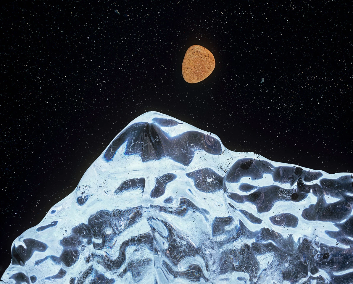 Photograph of the Year. A close-up of a small iceberg on a black sand beach in Iceland.