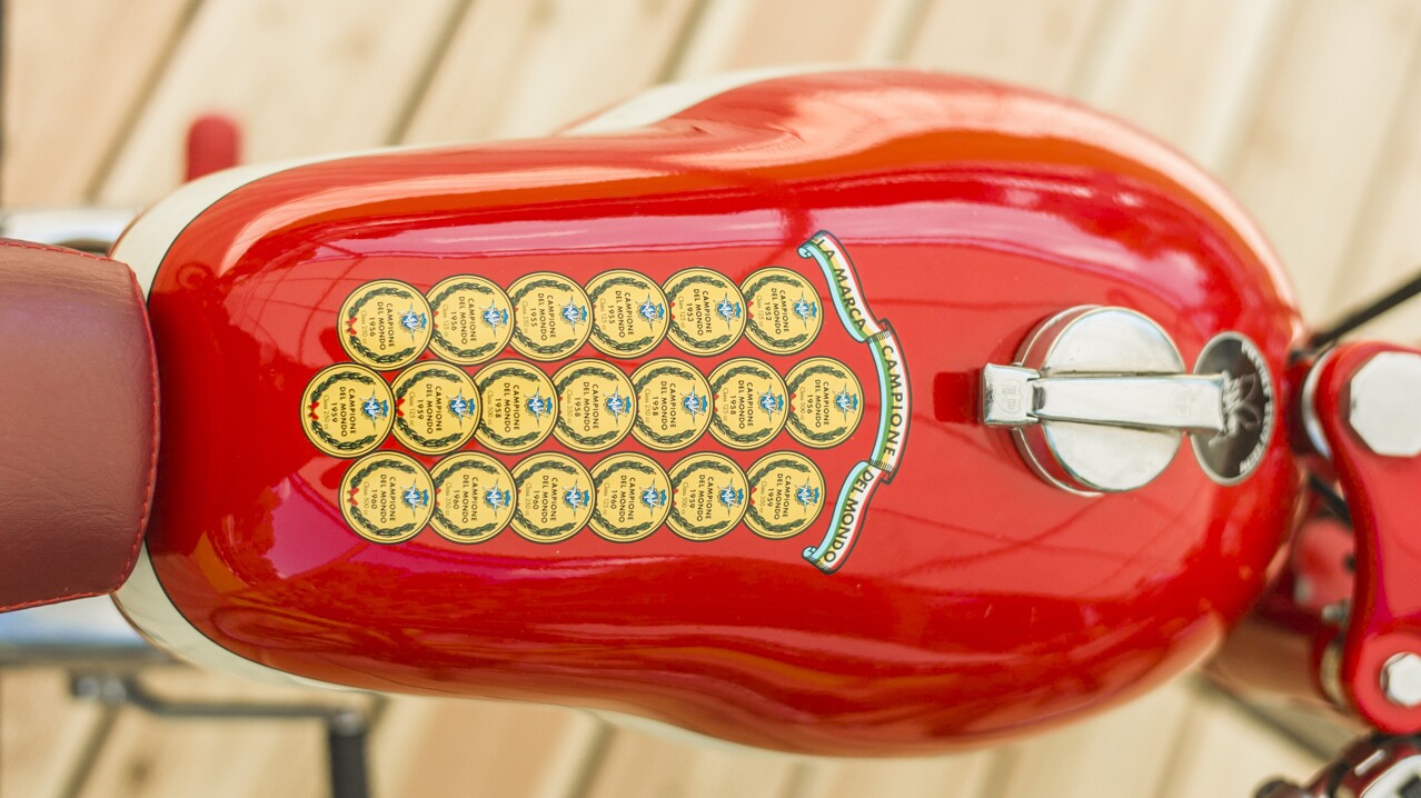 That's the tank of the MV Agusta 50cc, advertising all the world championships.