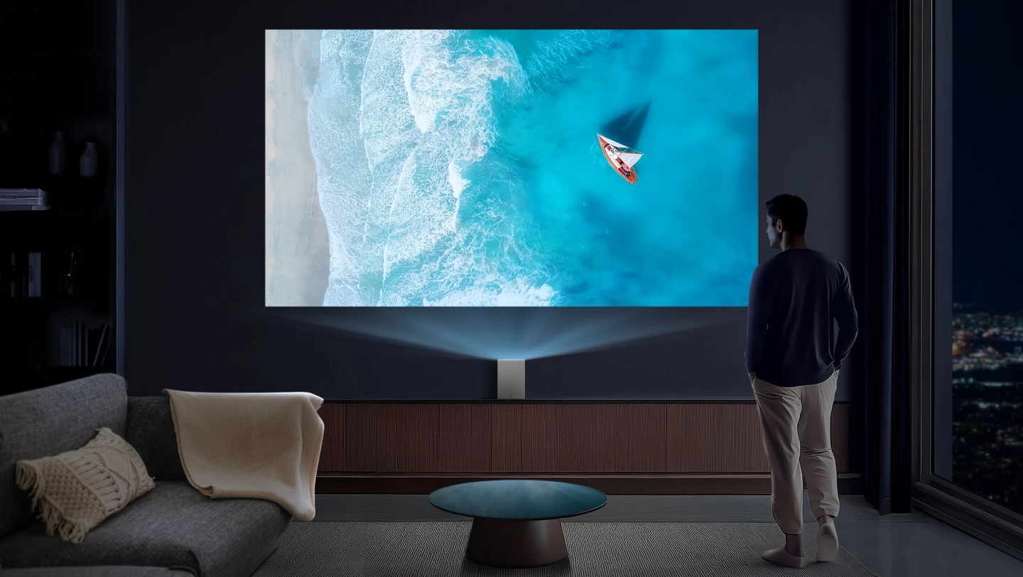 The CineBeam S laser projector can throw 4K visuals at up to 100 inches