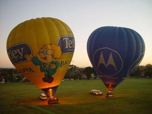 Two of our campanion balloons on the flight