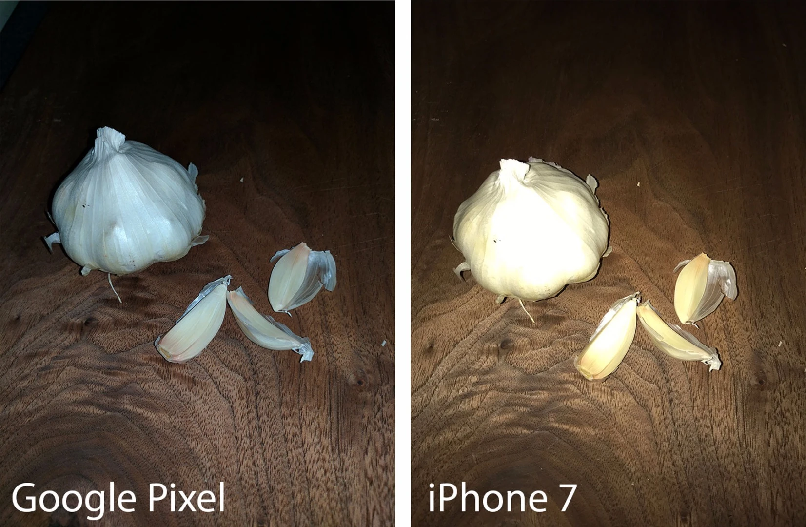 Photo comparison, extremely low light/flash