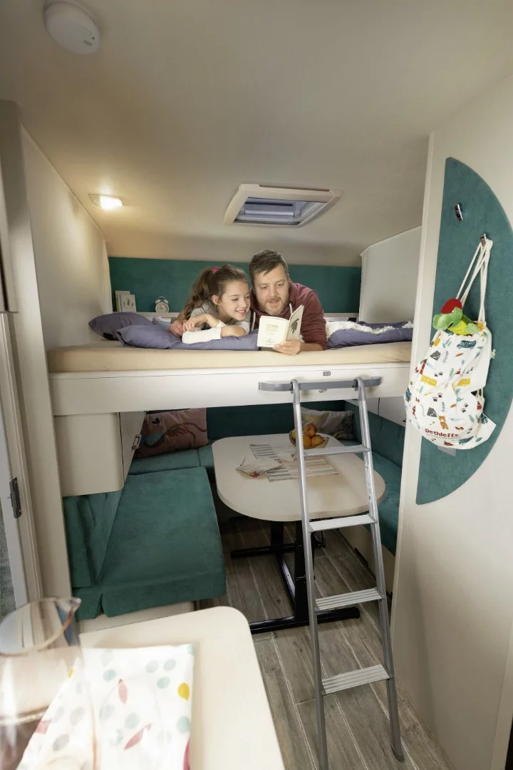 Even if you don't need all seven sleeping spaces, the upper bed could prove handy in letting you sleep without converting the dinette