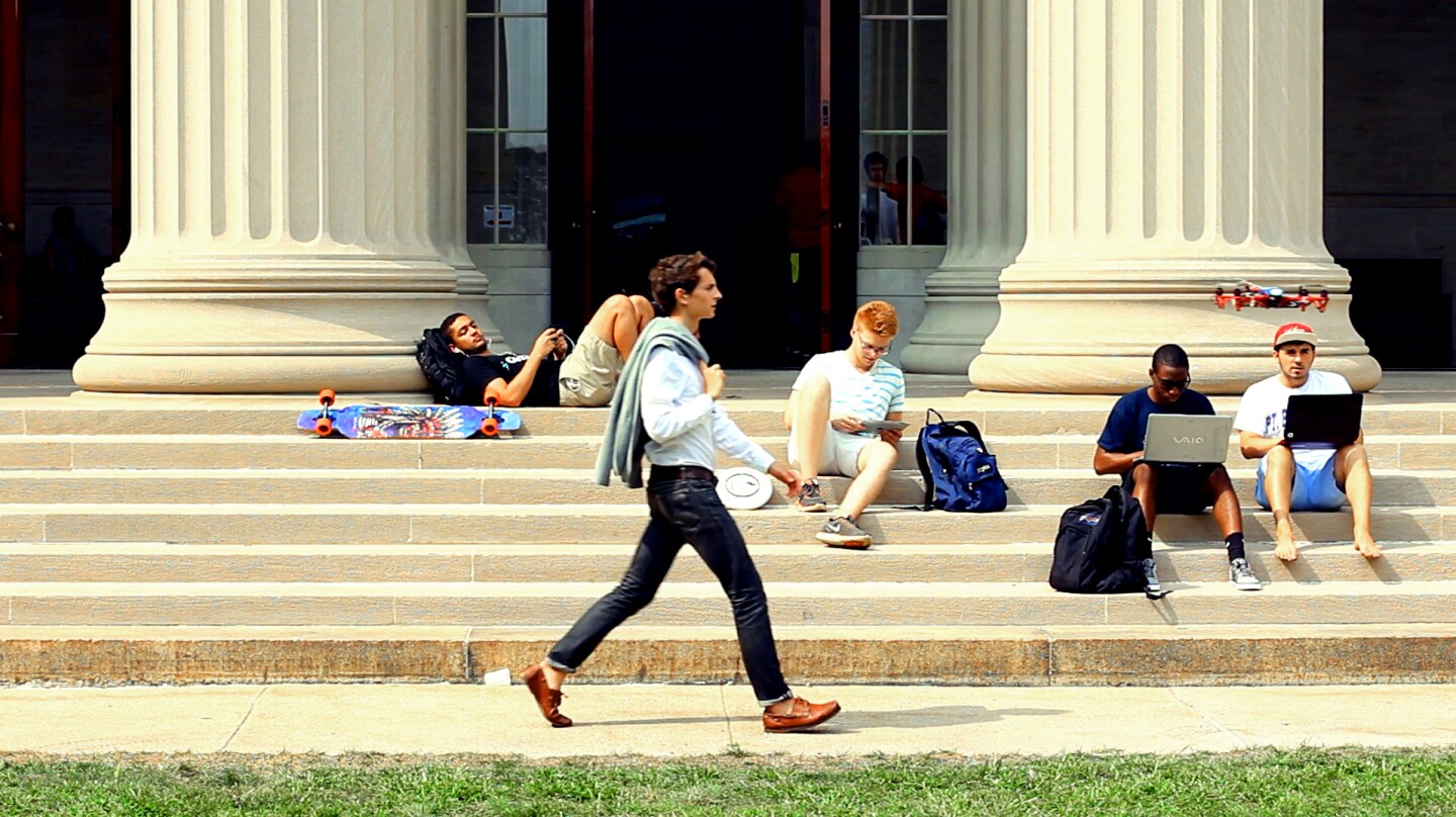 Following the drone around campus (Photo: MIT SENSEable City Lab)