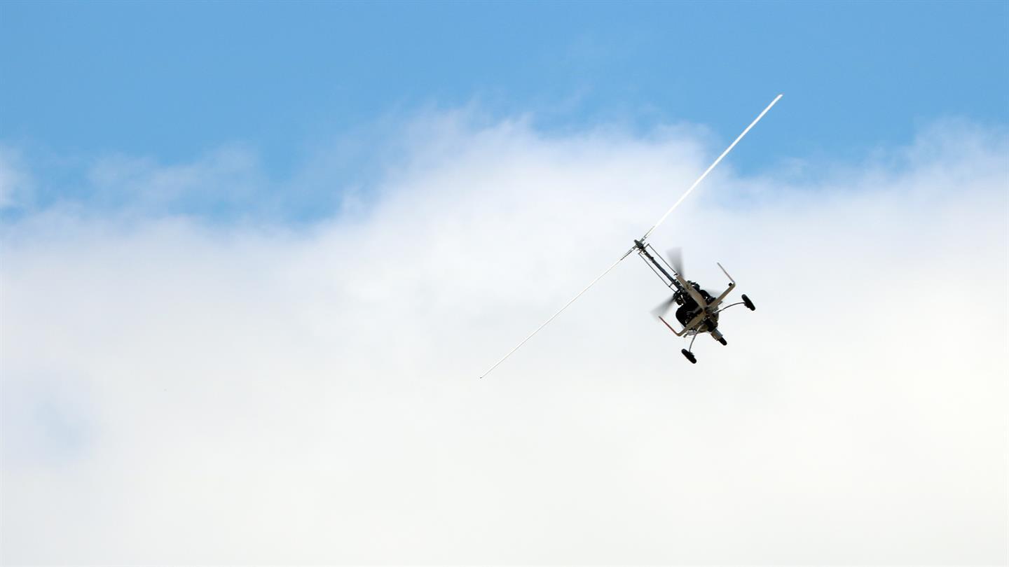 Maneuvering the drone gyrocopter