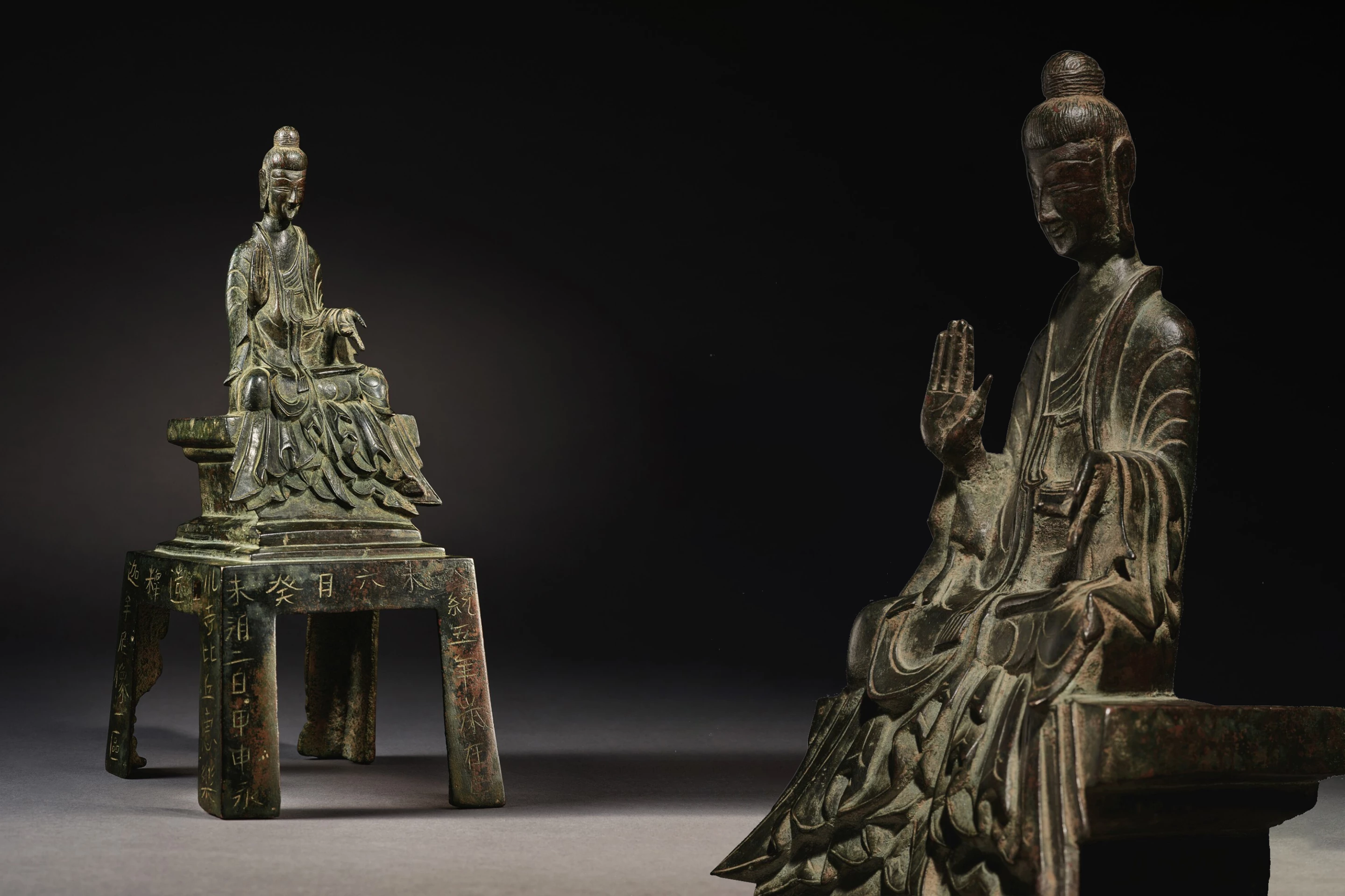 This 30cm tall bronze figure of Shakyamuni Buddha is from the Western Wei dynasty, dated 539 AD. It sold for HK$17,115,000 ($2,199,278) at Sotheby’s on 12 October 2021