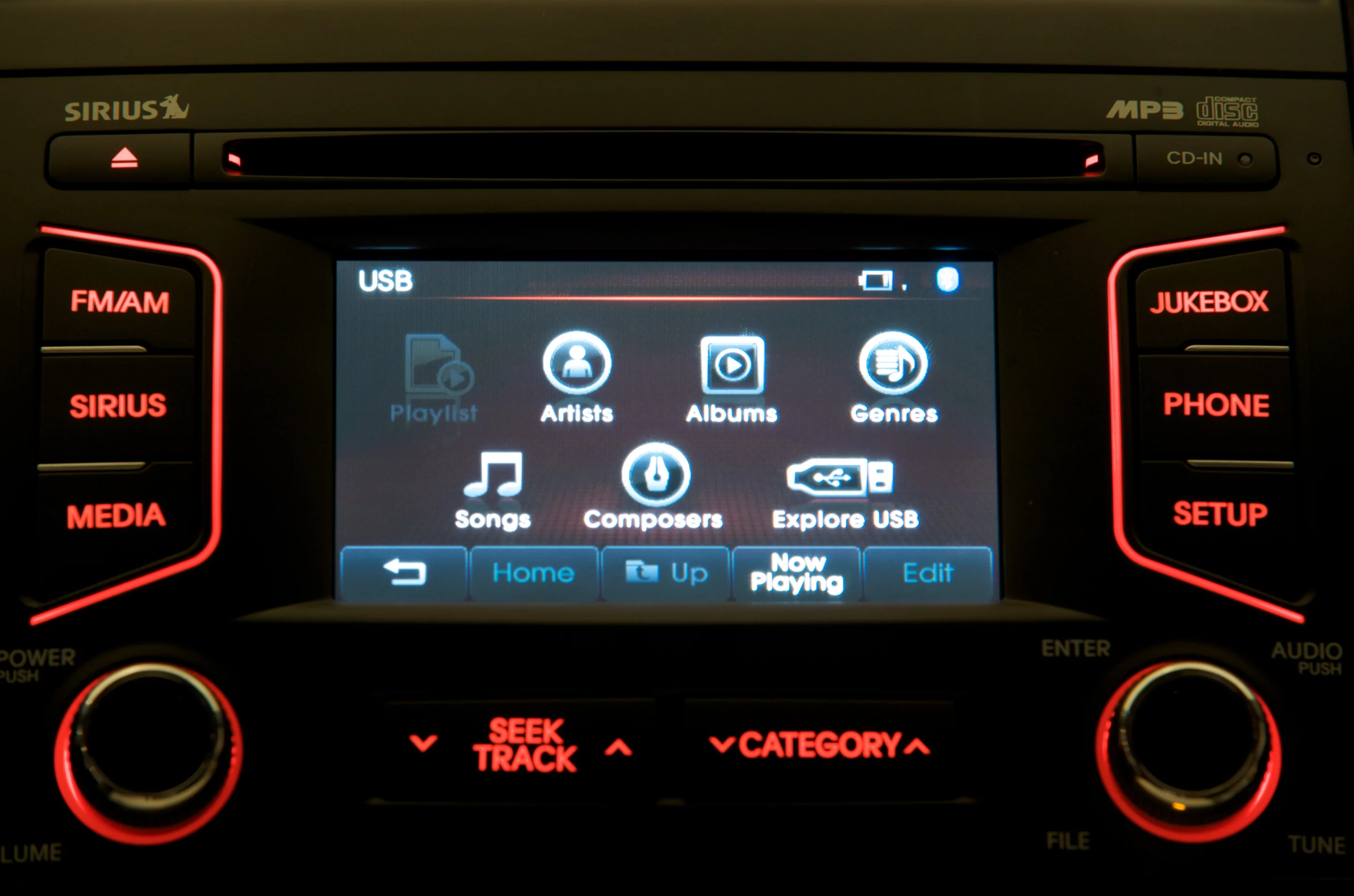 The Kia UVO in-car infotainment system