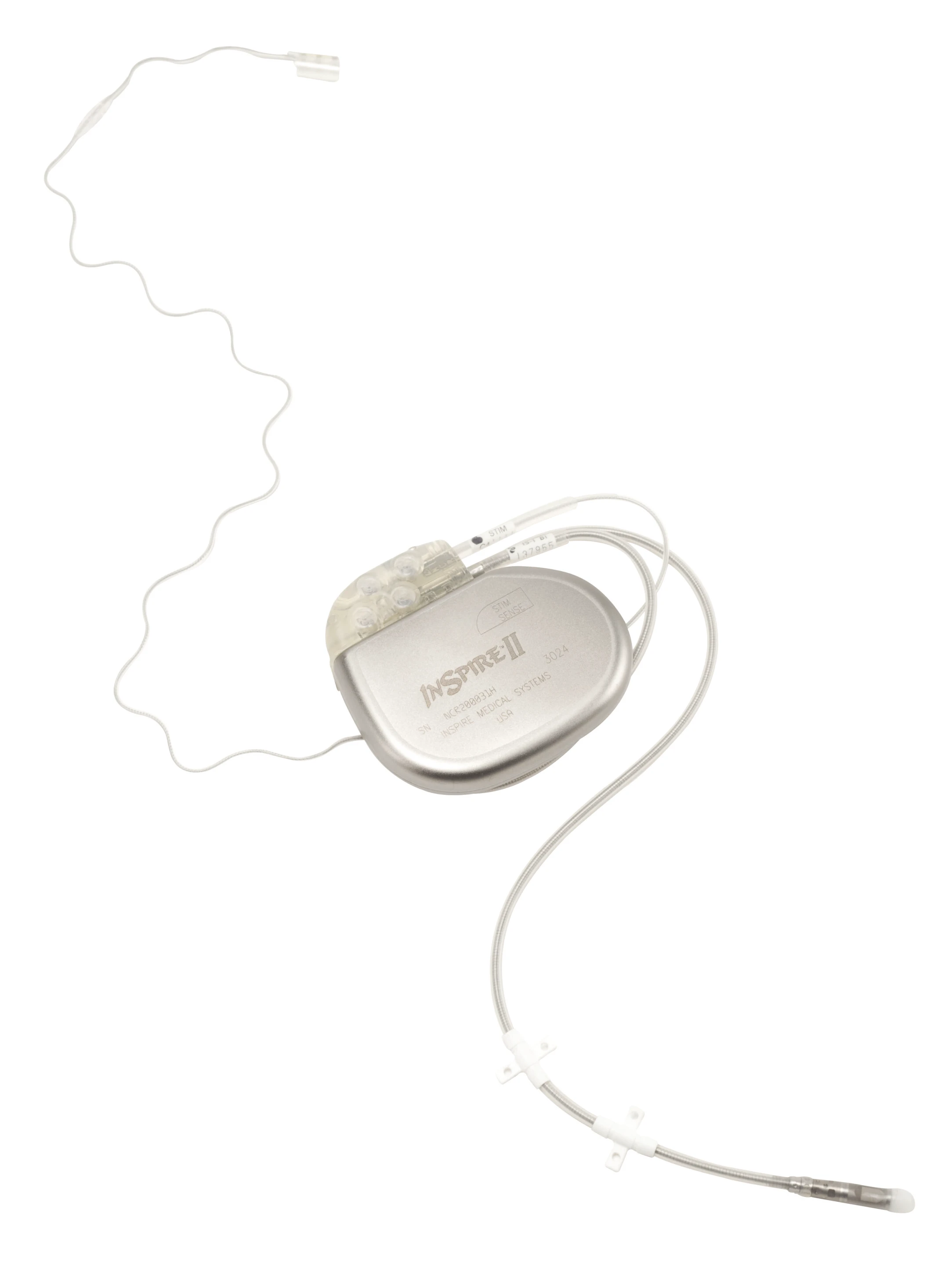 The Upper Airway Stimulation (UAS) therapy unit with sensor and pulse wire