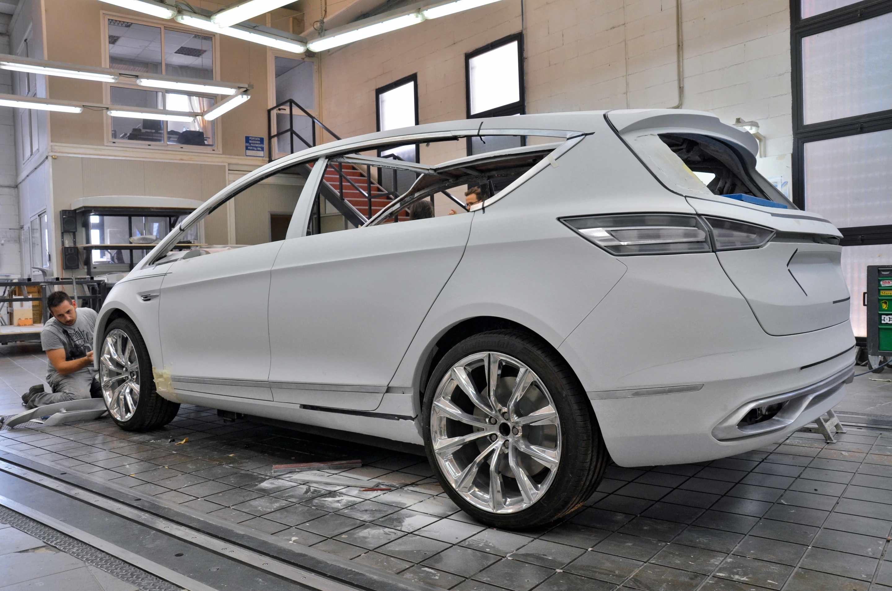 Rear view of the Ford S-Max Concept awaiting finishing