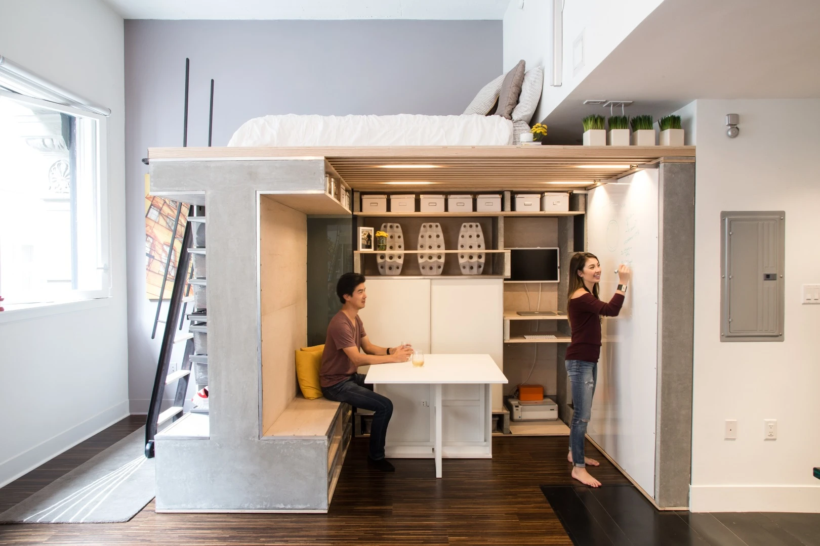 The table can also be used as part of a home office setup