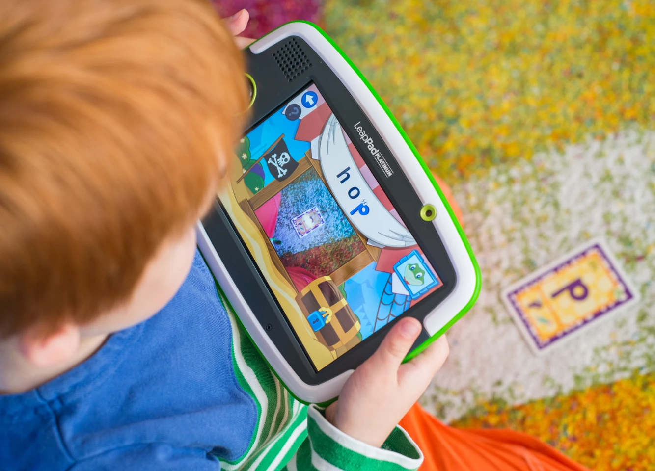 The LeapPad Platinum uses it's cameras to work with LeapFrog’s Imagicards which come to life on screen when scanned