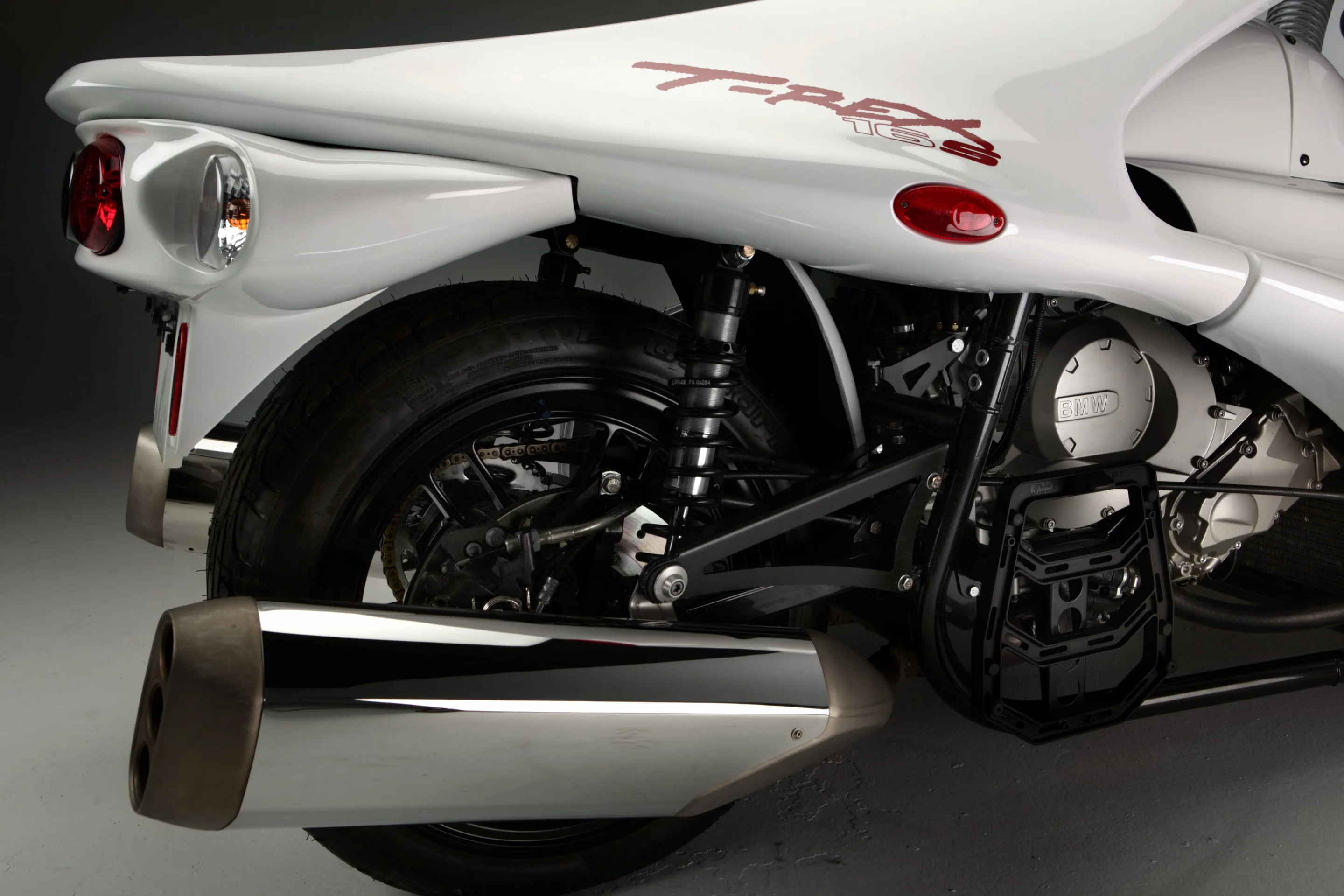 Campagna Motors' new T-REX 16S reverse trike close up