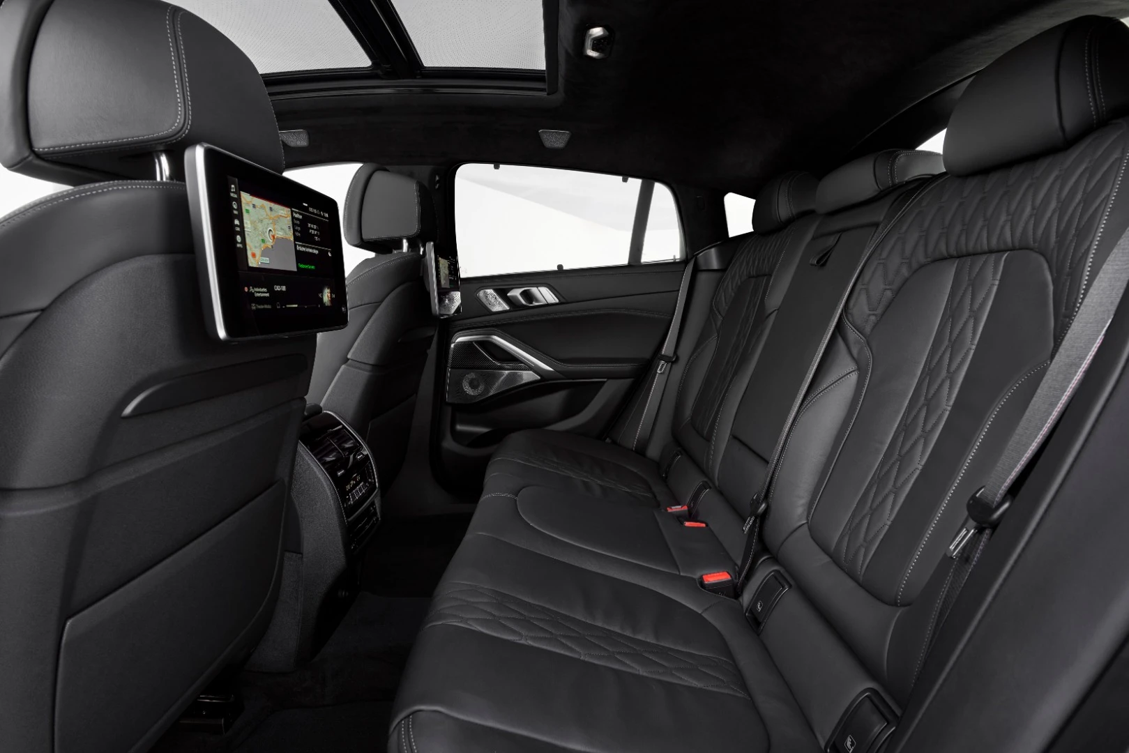 Big, comfy back seats with optional entertainment touchscreens