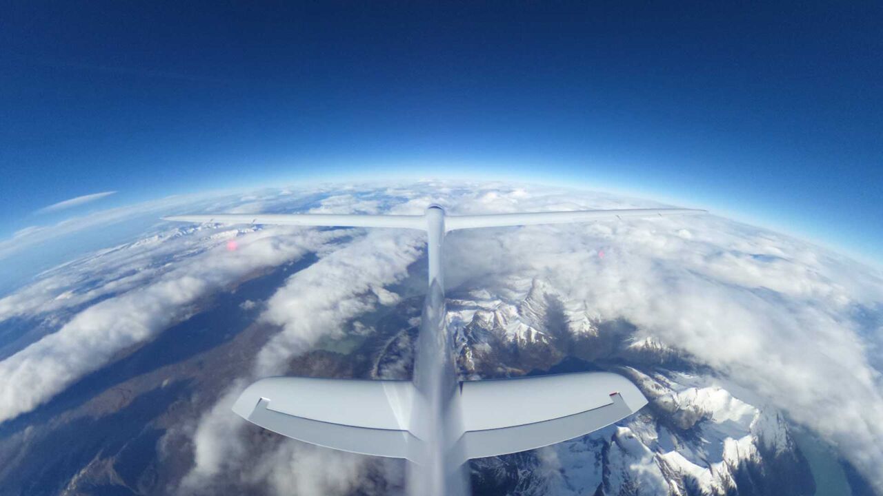 The tail of Perlan II taken at 30,000 ft