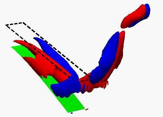 A still from a computer animation illustrating Alexeev and Masoud's model (Image: Georgia Tech)