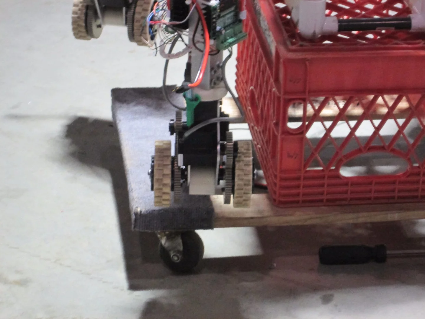 Robot Cog Burn's drive wheels