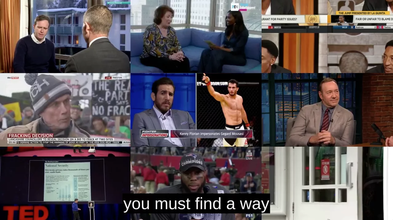 A still from today's version of Muse's new AI-generated music video for Dig Down