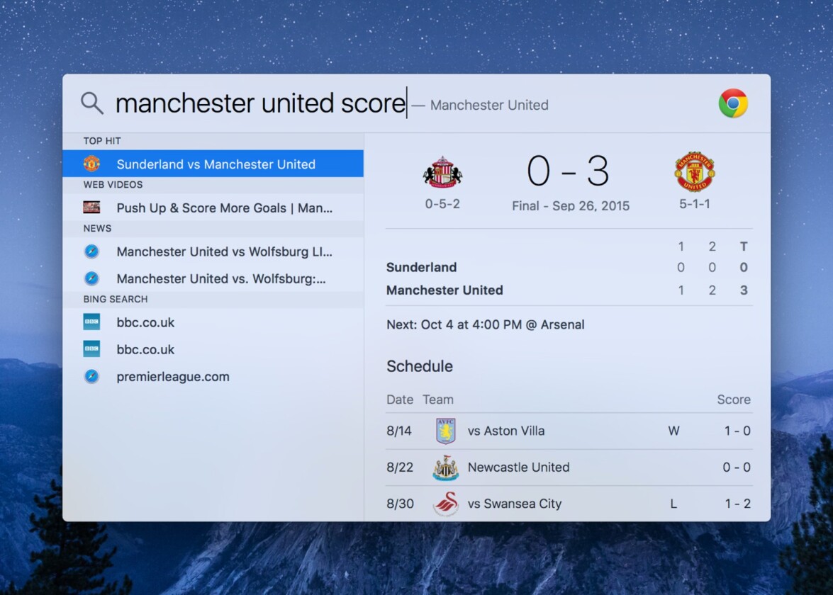Spotlight has more sources to work with and now accepts natural language searches