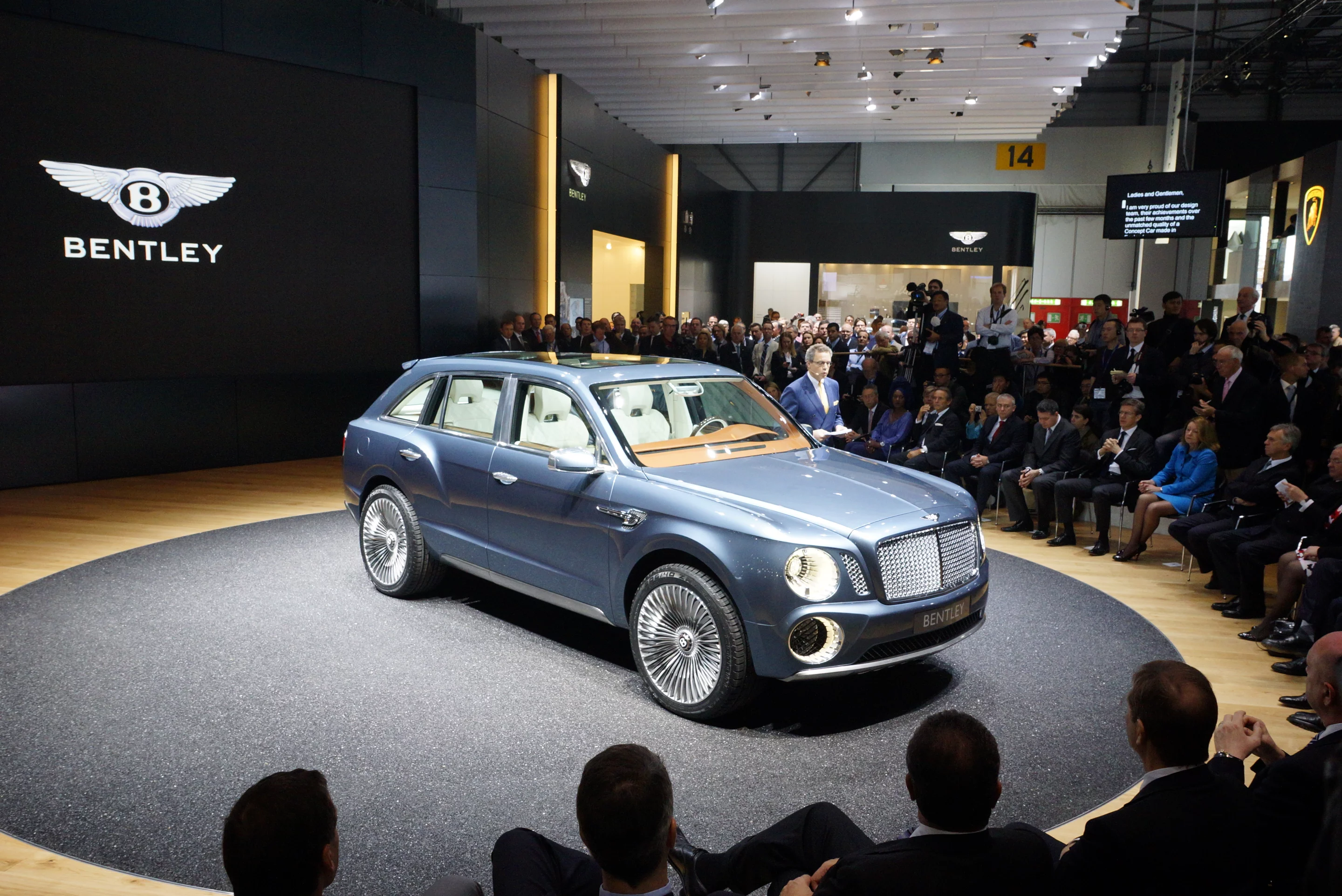 The Bentley EXP 9 F at the Geneva Show