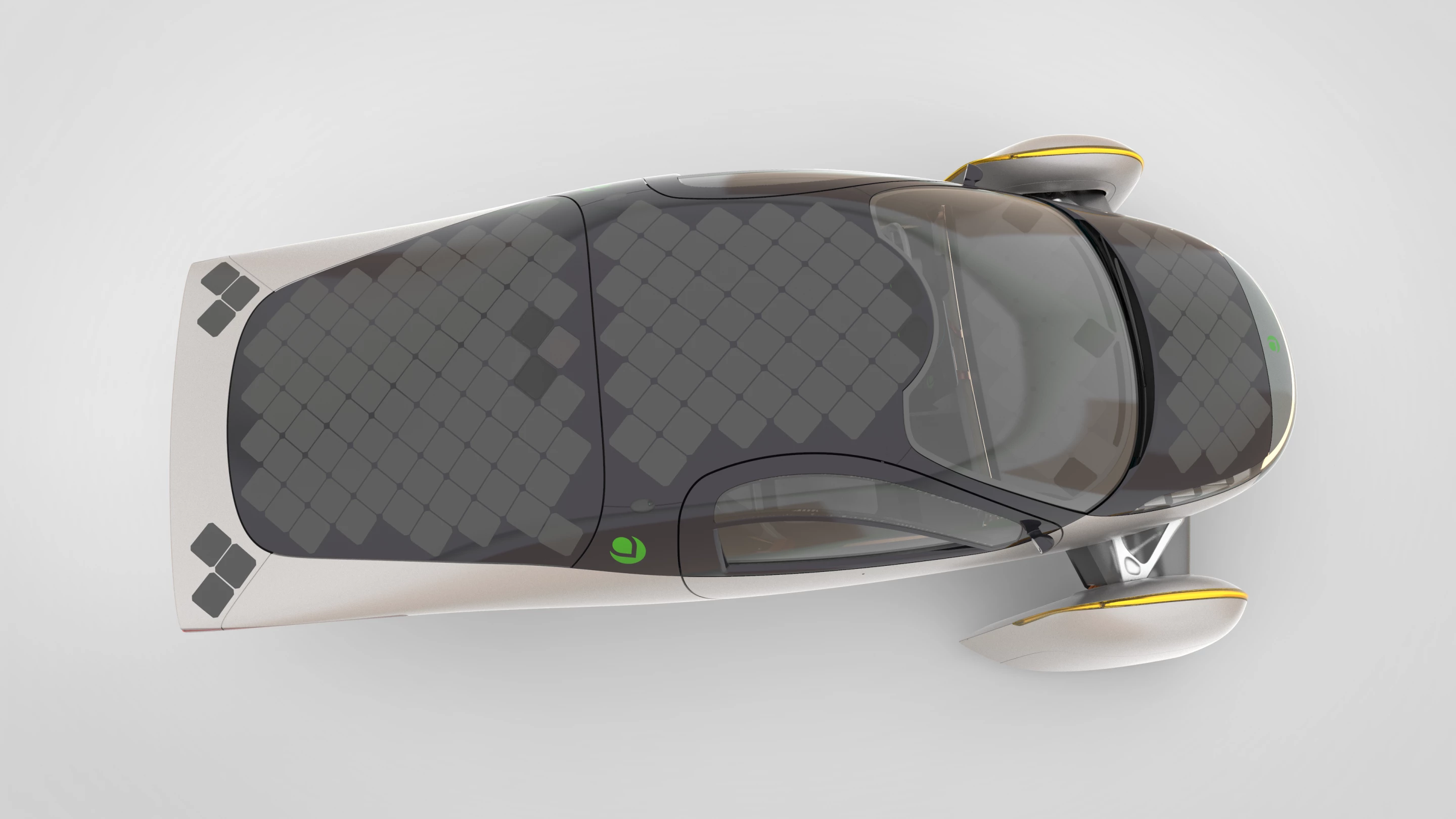 180 solar panels on nearly every horizontal surface combine for nearly 3 square meters of photovoltaic energy capture