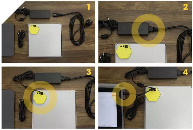 The A is simple to set up, and gets music from a 3.5 mm audio jack