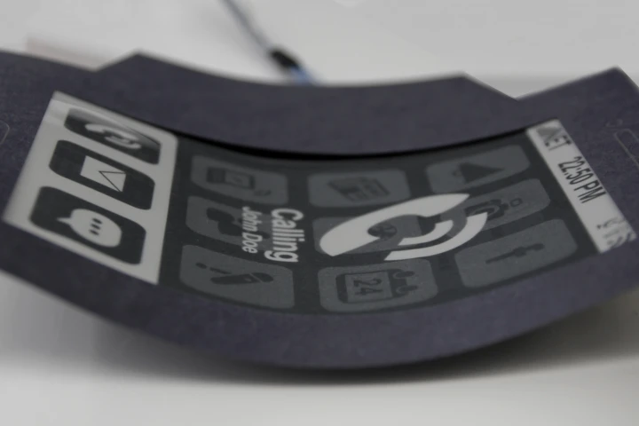 The MorePhone prototype smartphone curls up to indicate an incoming call or message