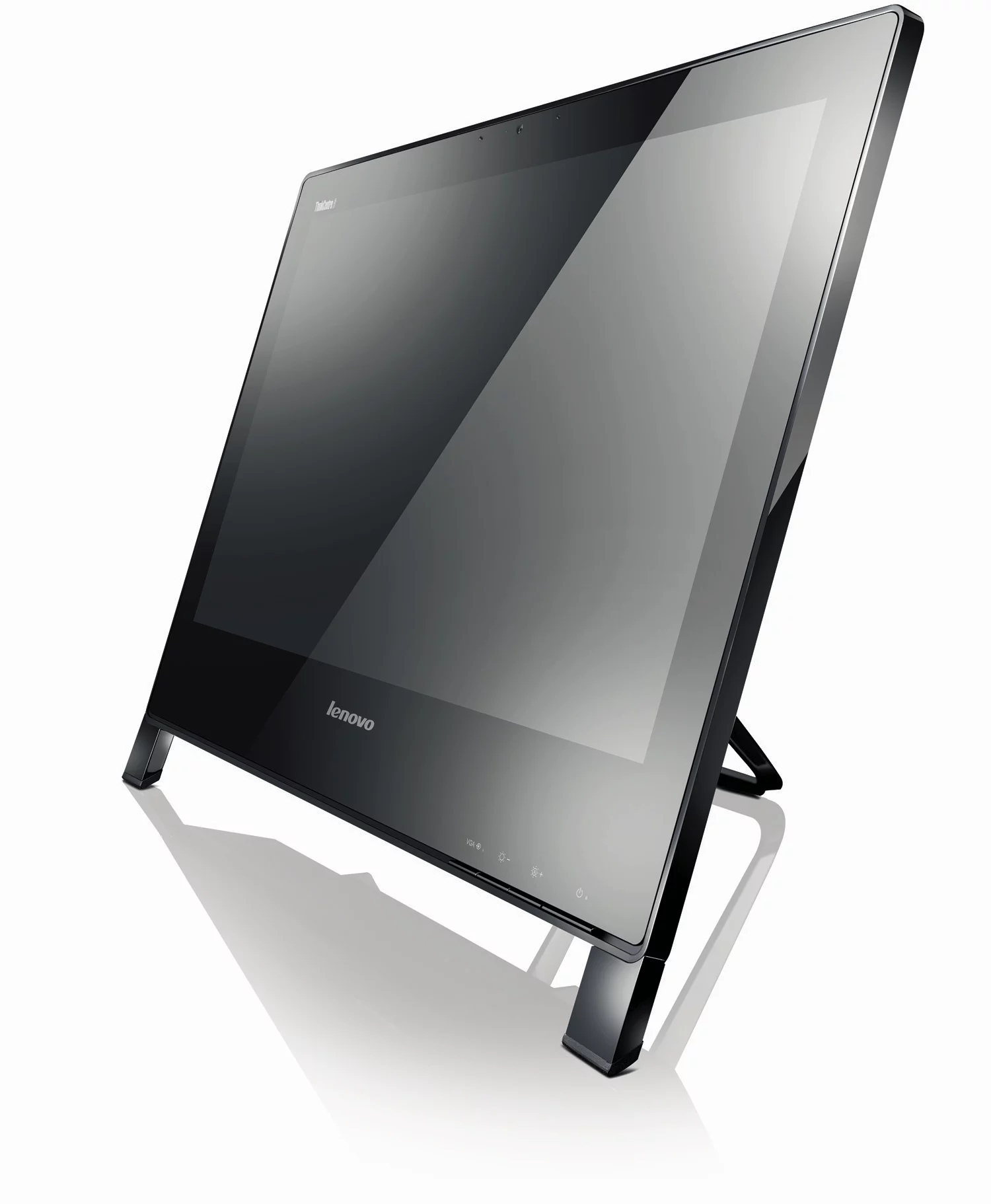 The feet of the ThinkCentre Edge 91z can be removed and the all-in-one computer wall mounted courtesy of a VESA mount
