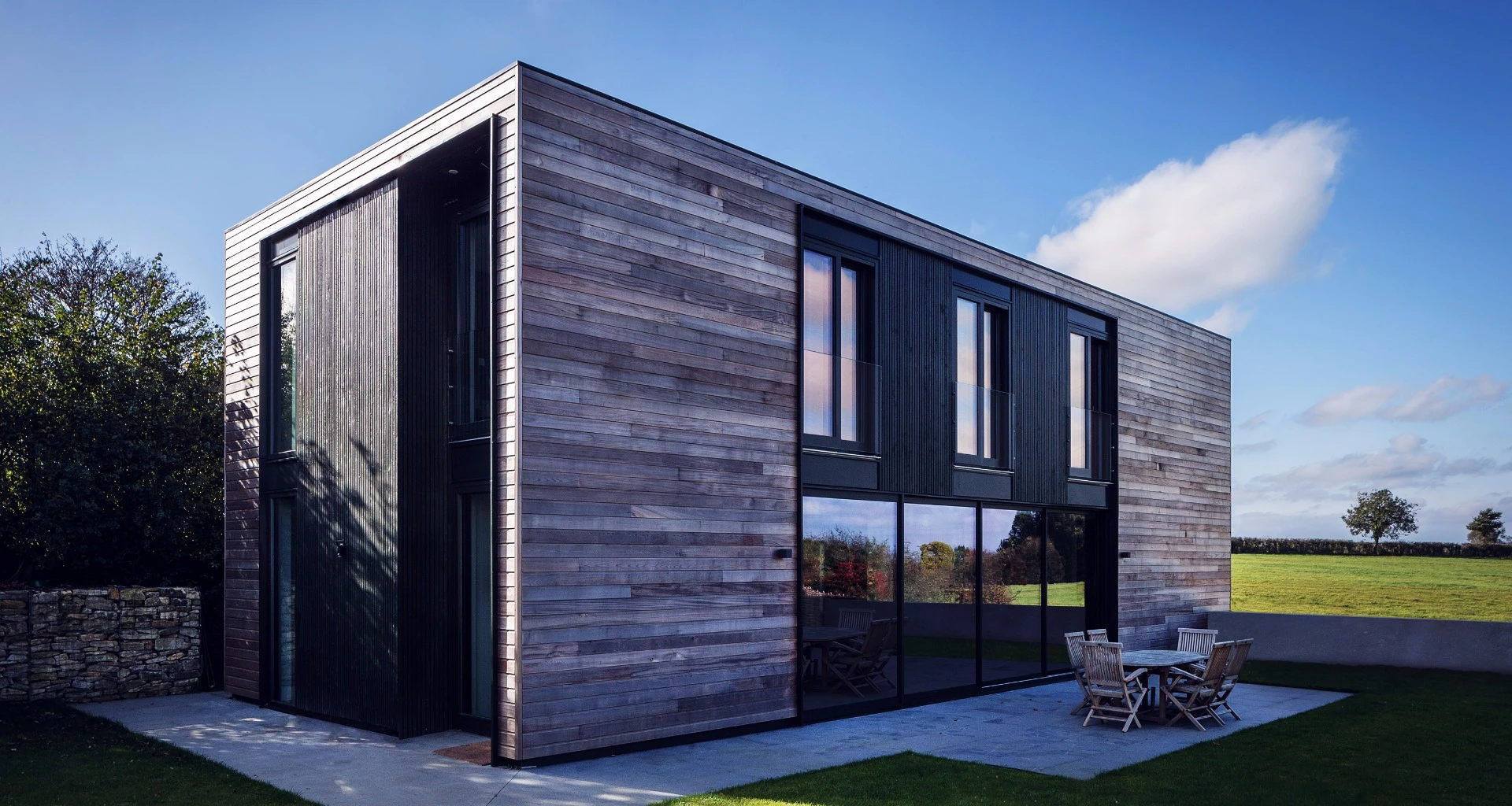 Each Kiss House is a certifiable Passivhaus, a building standard which focuses on reducing a home's heating demand and primary energy consumption