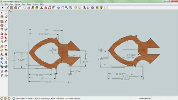 Designing the templates for V.6 of the Magnetic Cello