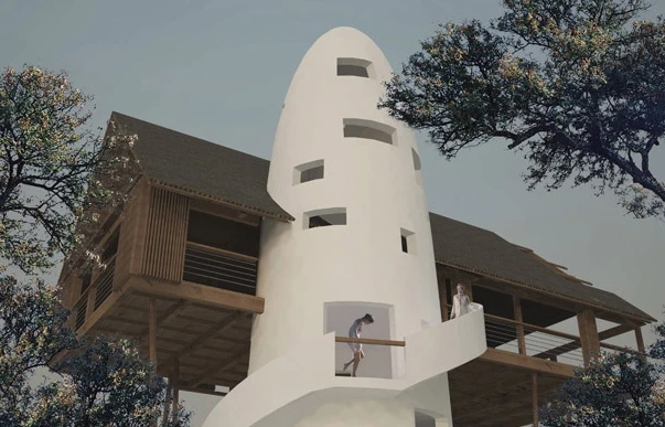 Tower stairwell at Kilifi,Kenya
