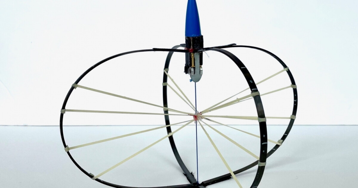 Springy robotic jumps larger than another robotic or animal