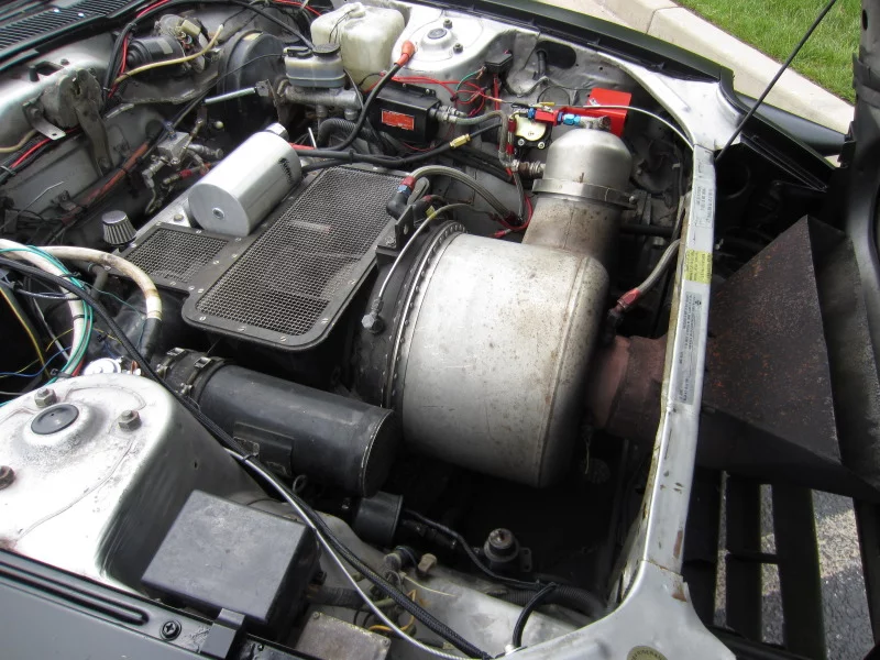 The car's ex-US Air Force Garrett GTP turboshaft engine