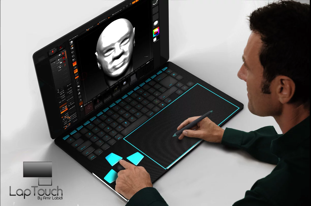 The LapTouch concept is targeted at the creative community (Image: Amir Labidi)
