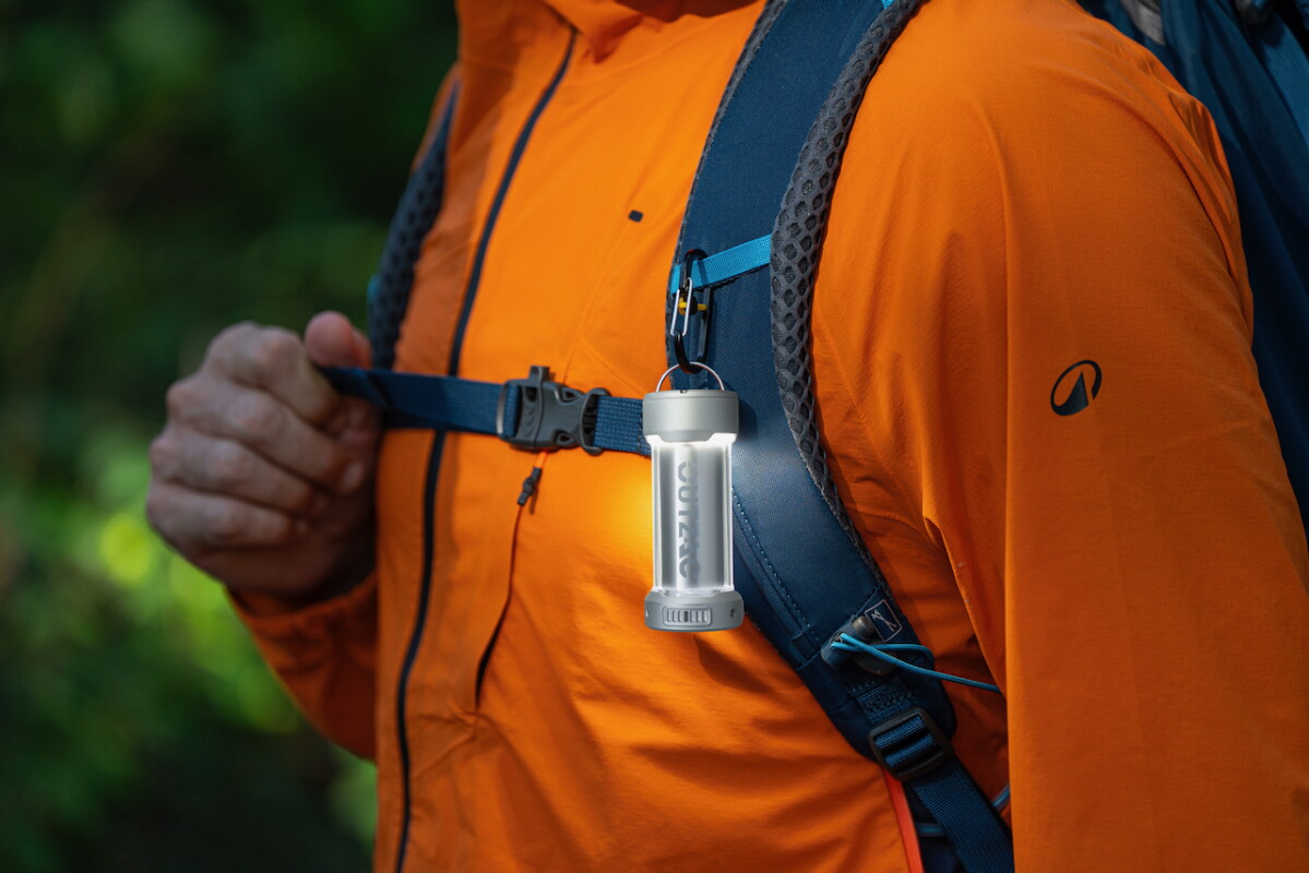 Powerful compact pump also illuminates your campsite