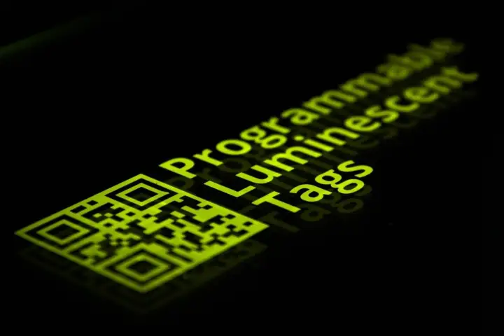 The labels are made of a plastic known as poly(methyl methacrylate), or PMMA