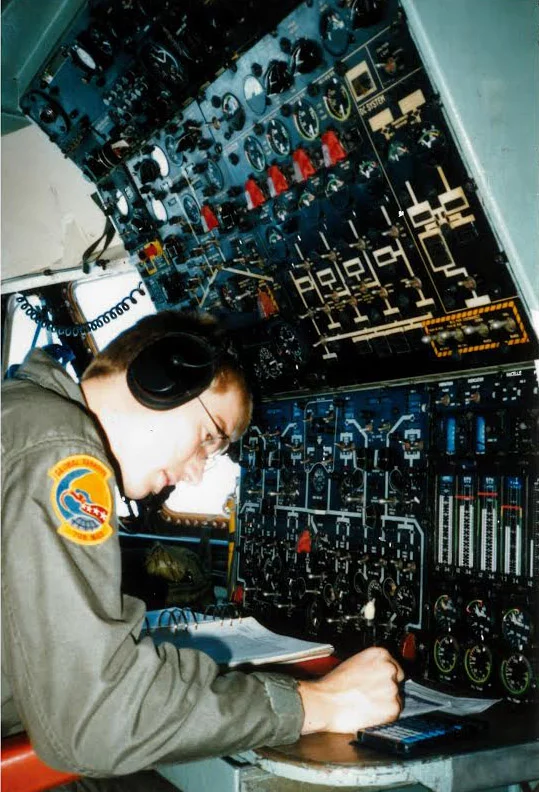 Dezso at the engineer's station of a C141-B