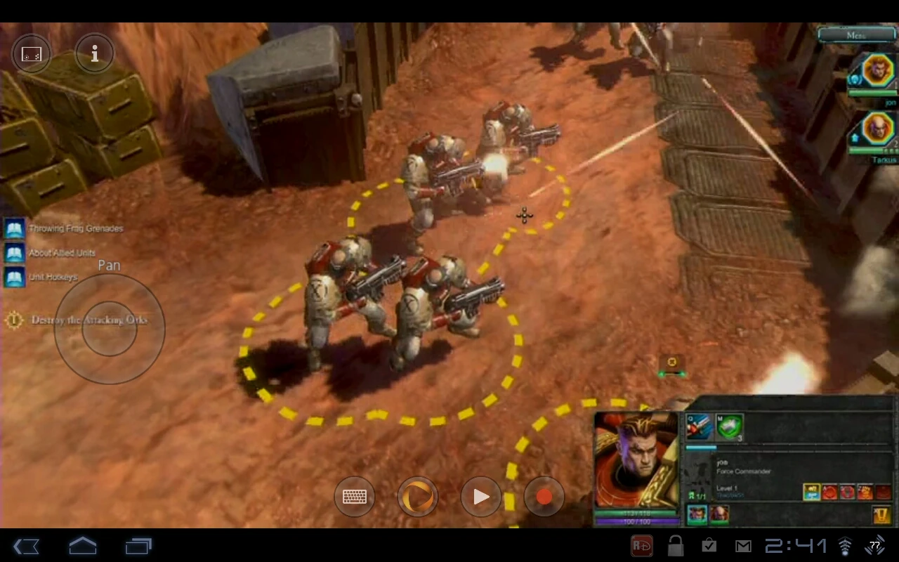 Micromanaging units in a real time strategy game while trying to pan over the battlefield is incredibly tricky using touch controls