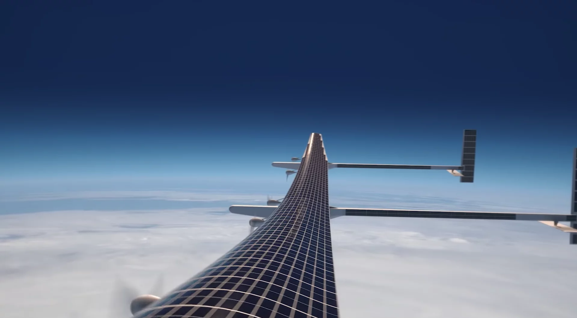 The solar-powered aircraft can theoretically stay in the air indefinitely