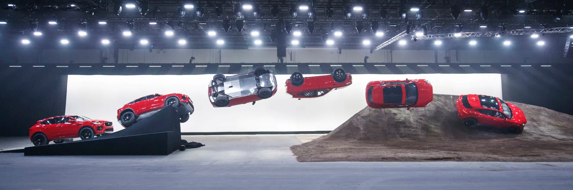 A time lapse of the E-Pace in flight