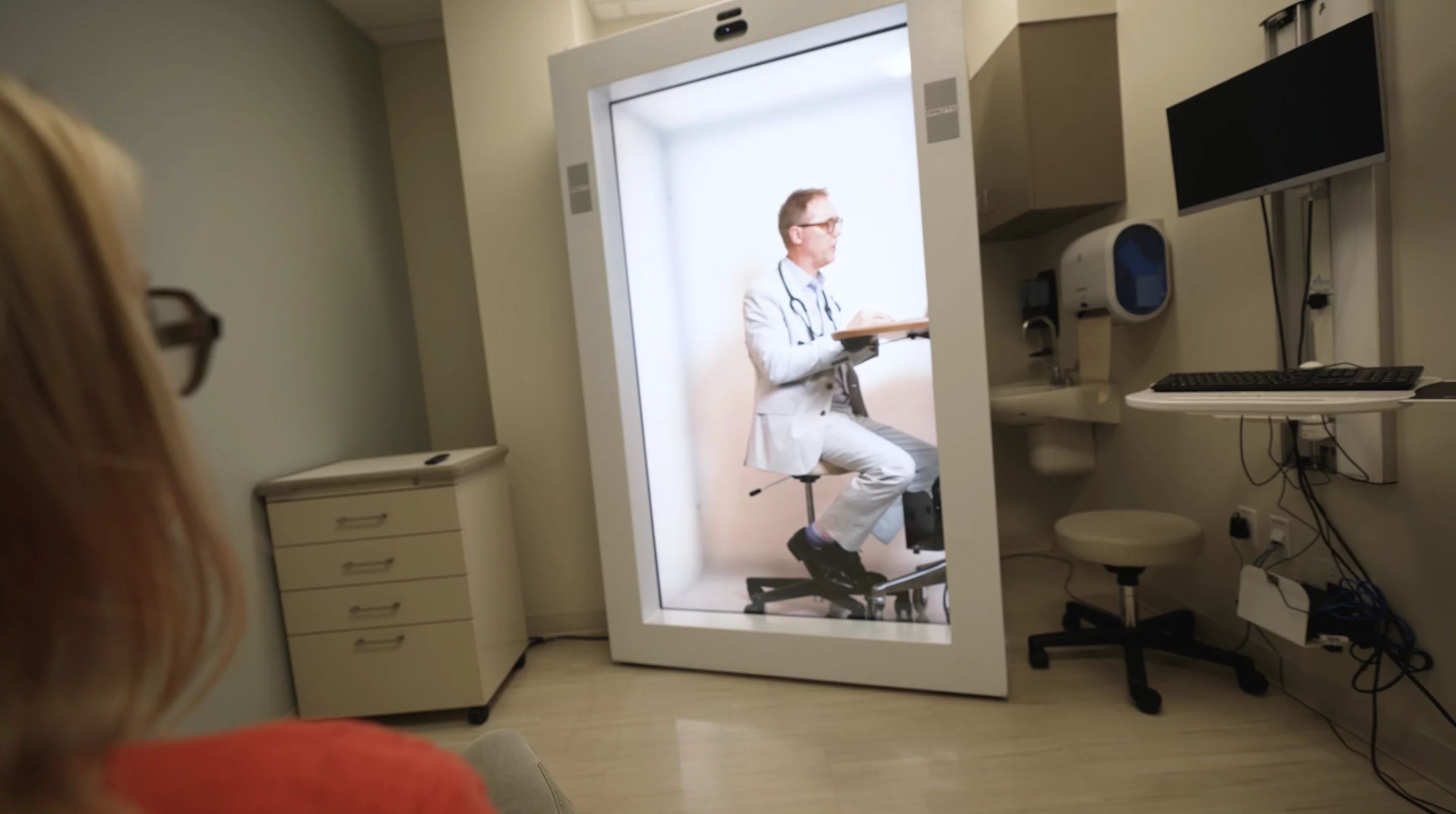 "I’ve had dozens of virtual visits on my cell phone and this holographic experience doesn’t compare," said one of the Proto unit's first patients at the West Cancer Center's clinic. "It feels just like I am talking with my doctor face-to-face."