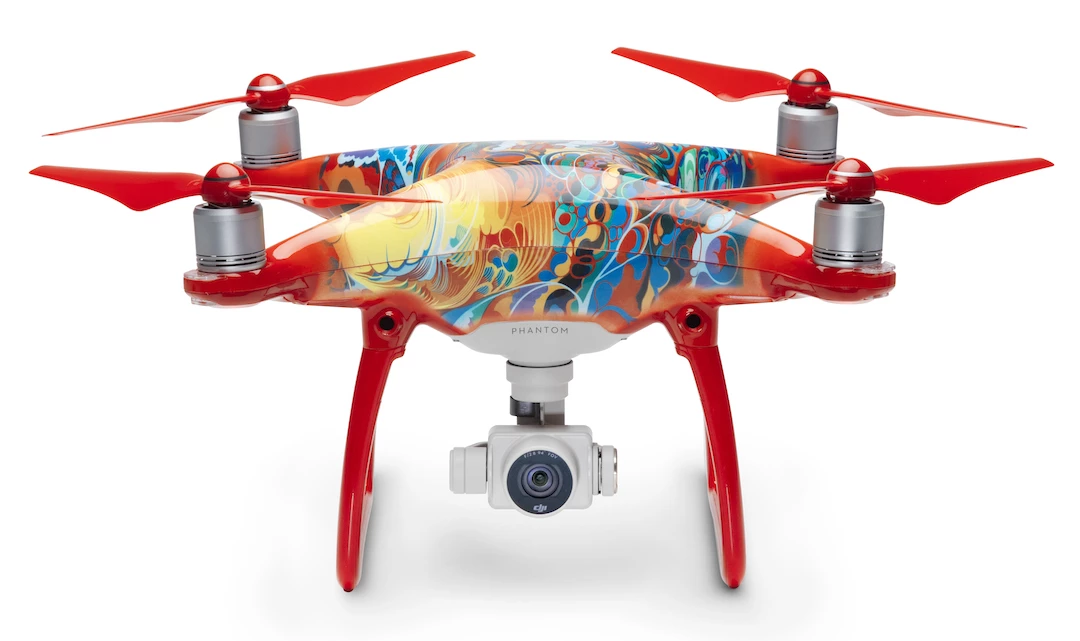 A new phoenix-inspired paint job for the Phantom 4 drone, to celebrate the upcoming Chinese New Year