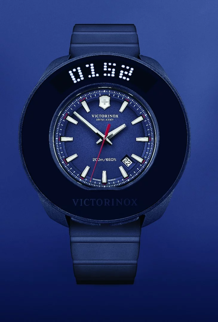 The Cybertool connects to a smartphone and brings digital features to the Swiss Army watch