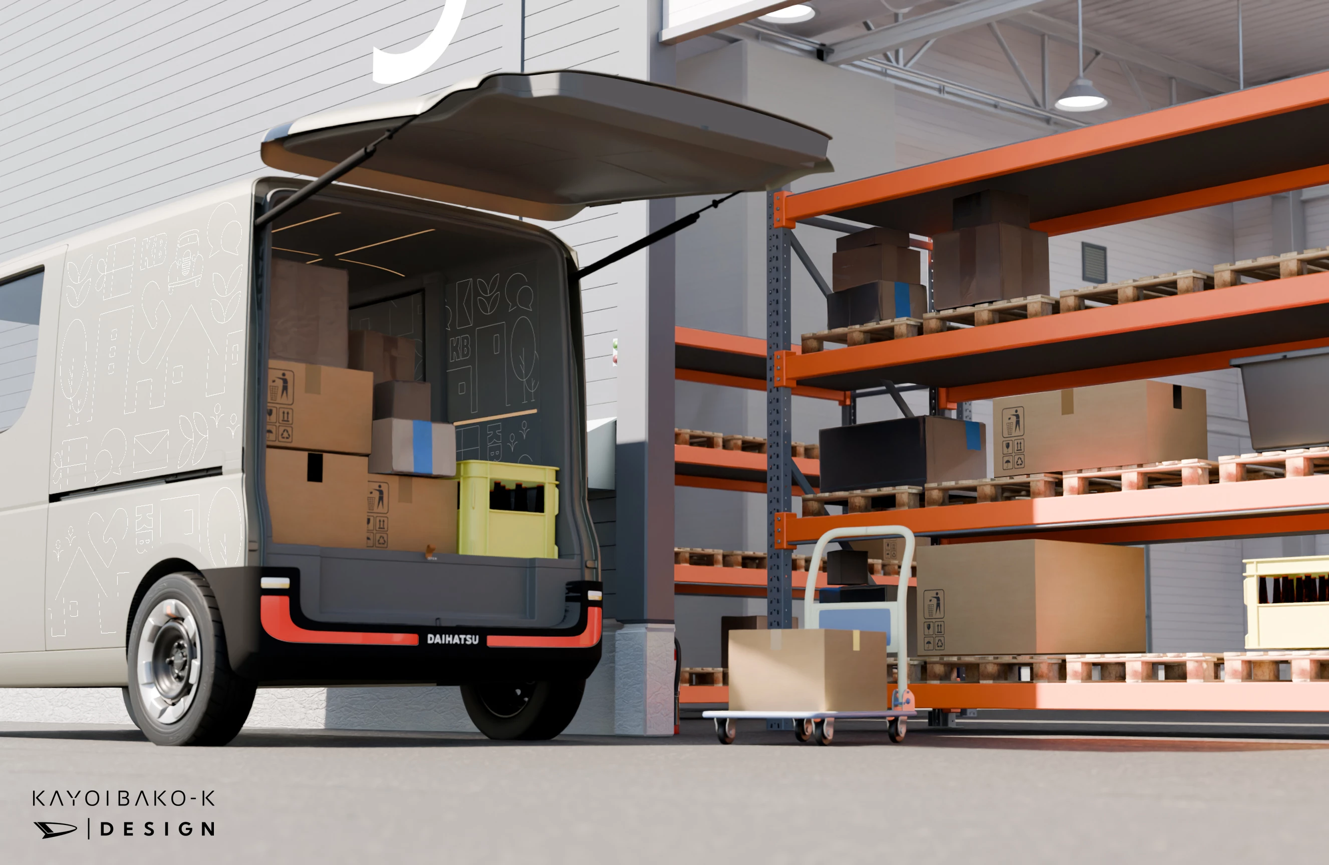 The boxy cabin of the Kayoibako-K promotes wall-to-wall, floor-to-ceiling loading