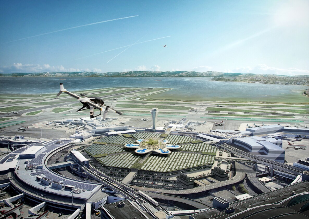 Airbus UAM envisions the vertipods as hubs of renewable energy