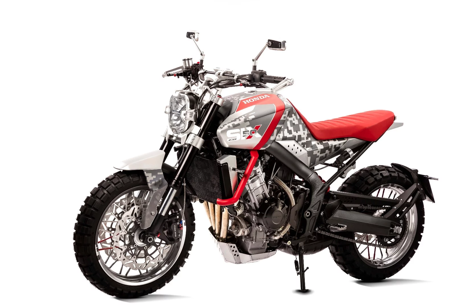 Honda Six50 concept: square rally-style headlight and chunky offroad tyres