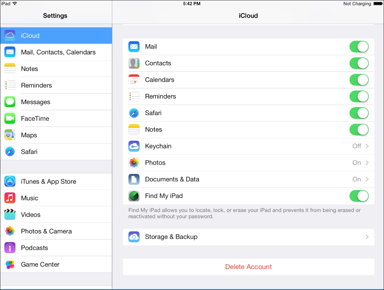 Make sure Find My iPhone/iPad is enabled