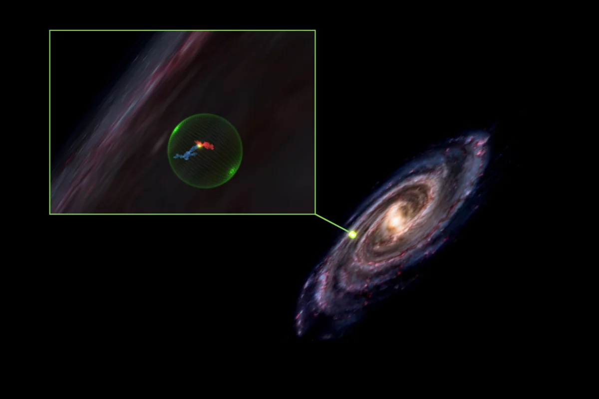 The location of a gigantic void in the Milky Way