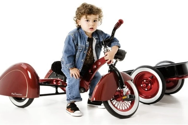The Kid Kustoms' trike conversion kit transforms a stroller into a new trike